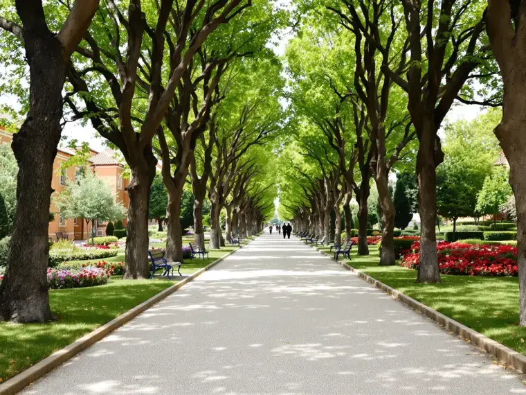 Jardín parques y zonas públicas: Paseos, arbolado y mobiliario